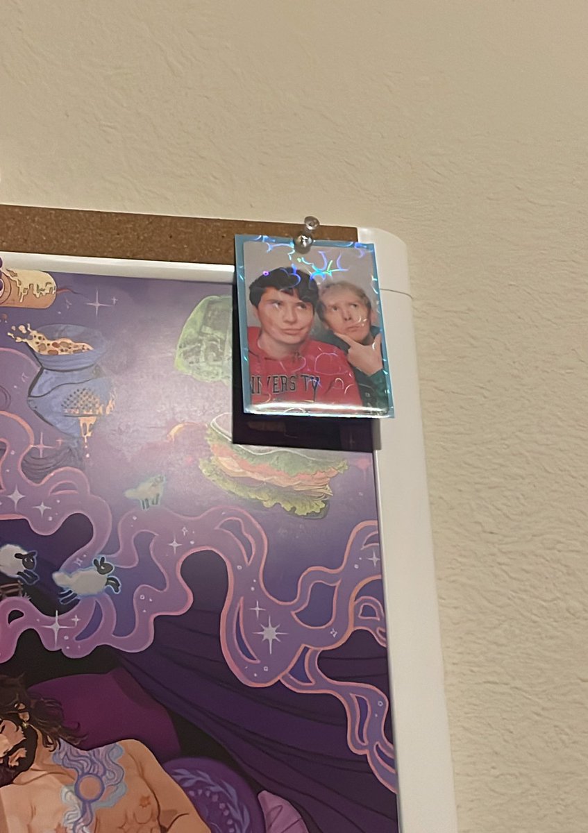 open__can's tweet image. College drop-out dan encourages me to study so I put him above my desk