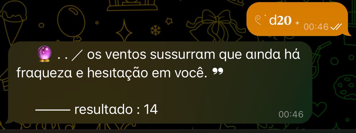 ZEU01GRG's tweet photo. @ZEU01NAT @CIM32SEL @TVHEFESTOAUP @ANF25THA @NEM16NAK @MOR23HYA @bffdazaya @HEF09ISS @HAD13DAN @LYS33AST @ATE06JAK voz tentando invadir sua mente. Ele apertou a pedra com força, sentindo a resistência dela, como se estivesse viva. Sem hesitar, jogou o item no chão com toda a força e ergueu a lâmina de sua espada, cortando ao meio com precisão.

D20 + 8 (agilidade) = 22 https://t.co/uZva2v4rGU