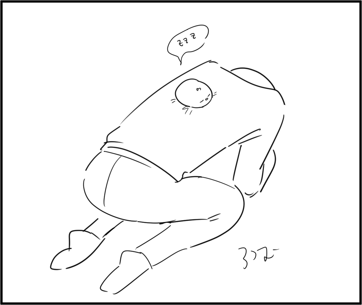 He seems to have recognized your back as a comfortable bed to sleep on.