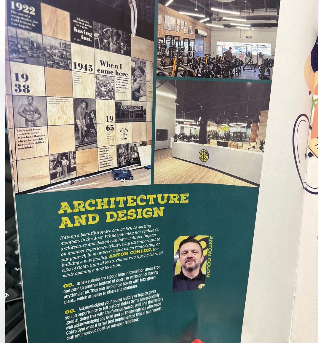 This was published a little while back highlighting design aspects to make you stand out. This clearly worked for us to win best new <a href="/GoldsGym/">Gold's Gym</a> club USA for our 3rd club in El Paso, TX. Use green spaces, celebrate your legacy and history. 
.
.
#builtbygolds #goldsgym #fitness