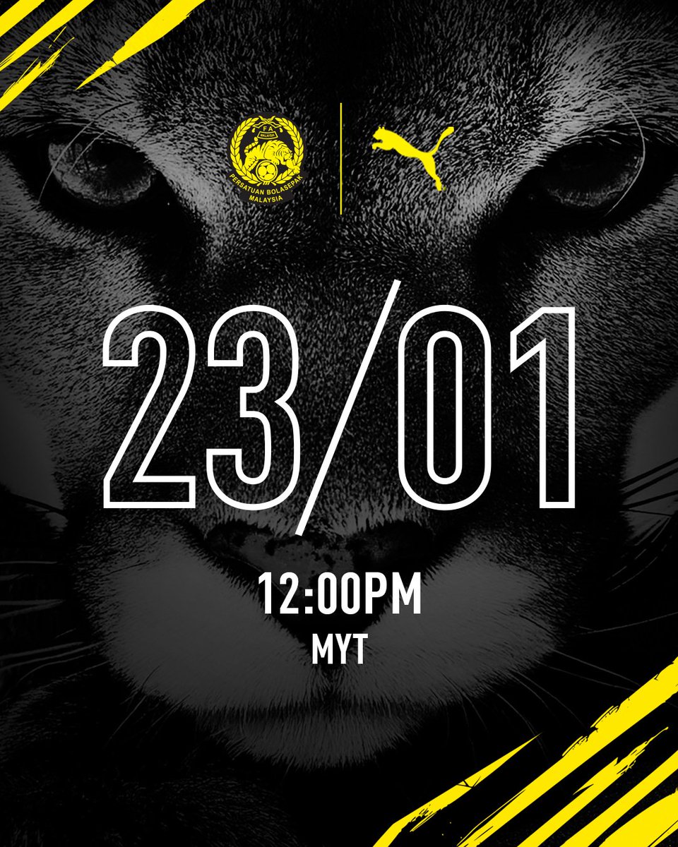 Harimau Malaya x PUMA 🖤💛
🗓 Thursday, 23.01.2025
🕛 12:00 PM
📍 PUMA Sunway Flagship Store

#FAM #HarimauMalaya #PUMAFOOTBALL #PUMAMY