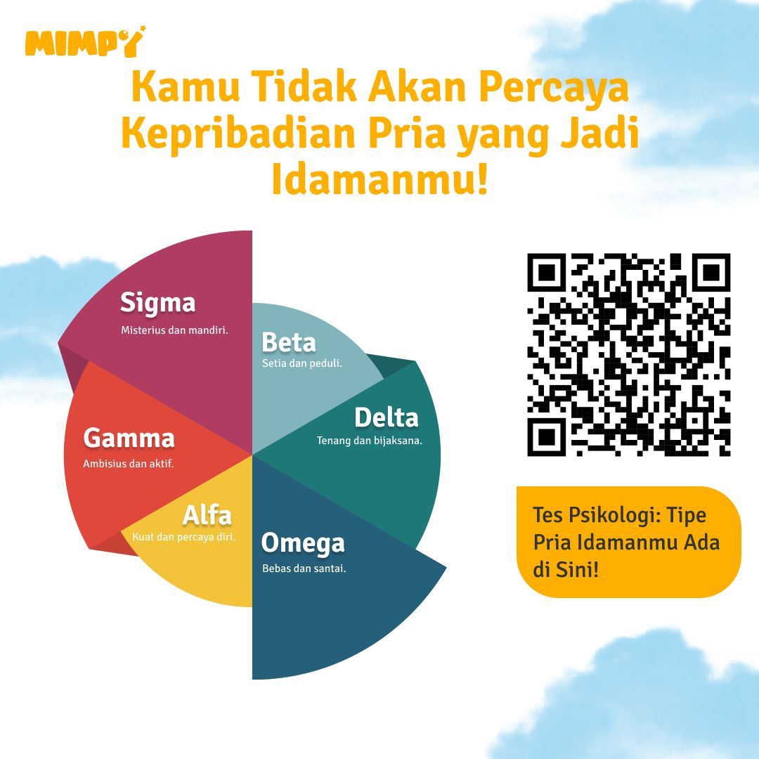 MimpyMu's tweet image. ✨ **Siapa Tipe Pria Idamanmu?** ✨

Apakah kamu suka pria *Alfa* yang dominan, *Beta* yang setia, *Delta* yang bijaksana, *Omega* yang santai, *Gamma* yang ambisius, atau *Sigma* yang misterius? 🤔💘

Ikuti **tes psikologi seru ini** untuk menemukan tipe kepribadian pria yang…