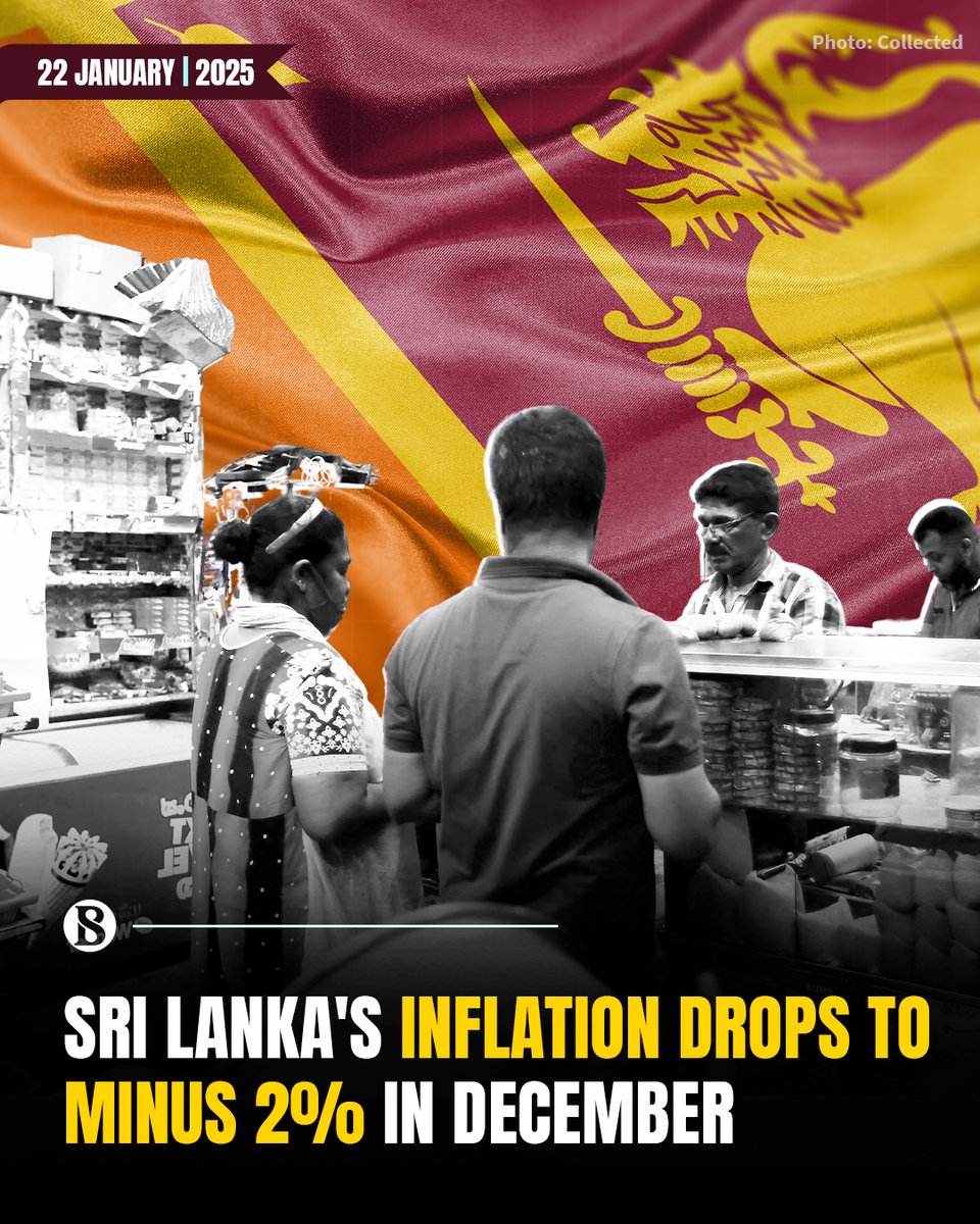tbsnewsbd's tweet photo. Prices in the food category moved to minus 1.0% after posting 0.0% in November. In the non-food category, prices changed to minus 2.9% on the month from minus 3.1% in November
Link in Comments
#srilanka #InflationDrop #foodinflation #minusinflation #TBSNews https://t.co/g1aJiiXawj