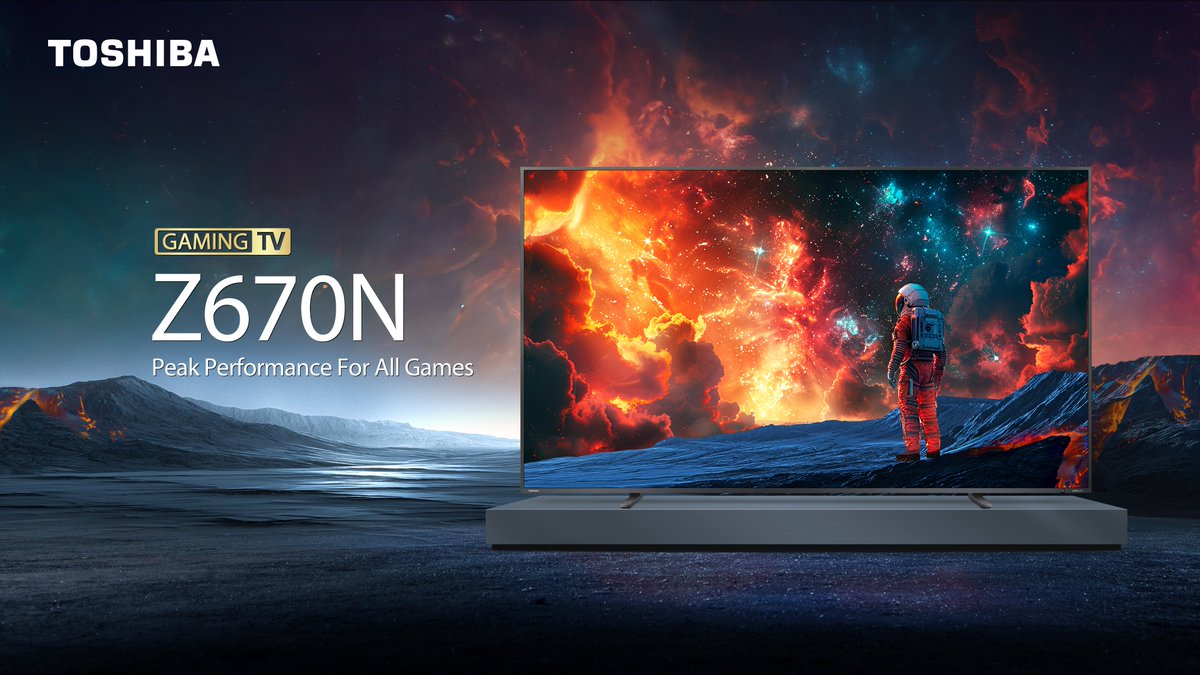 MYToshibaTV's tweet photo. Level up your gaming experience with the Toshiba Gaming TV Z670! 🎮 Featuring a 144Hz Native Panel and Game Mode Pro, every move is smoother, sharper, and more responsive.
#ToshibaTVMalaysia #GamingTV #GameModePro #144Hz https://t.co/rfBCF0mlRa