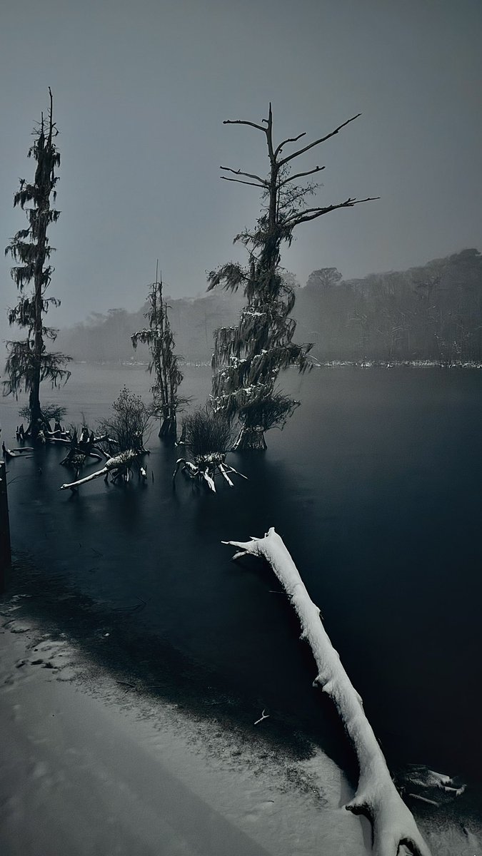 Waccamaw River @ 11pm - Burgess Area #SC #Snow <a href="/EdPiotrowski/">Ed Piotrowski</a>