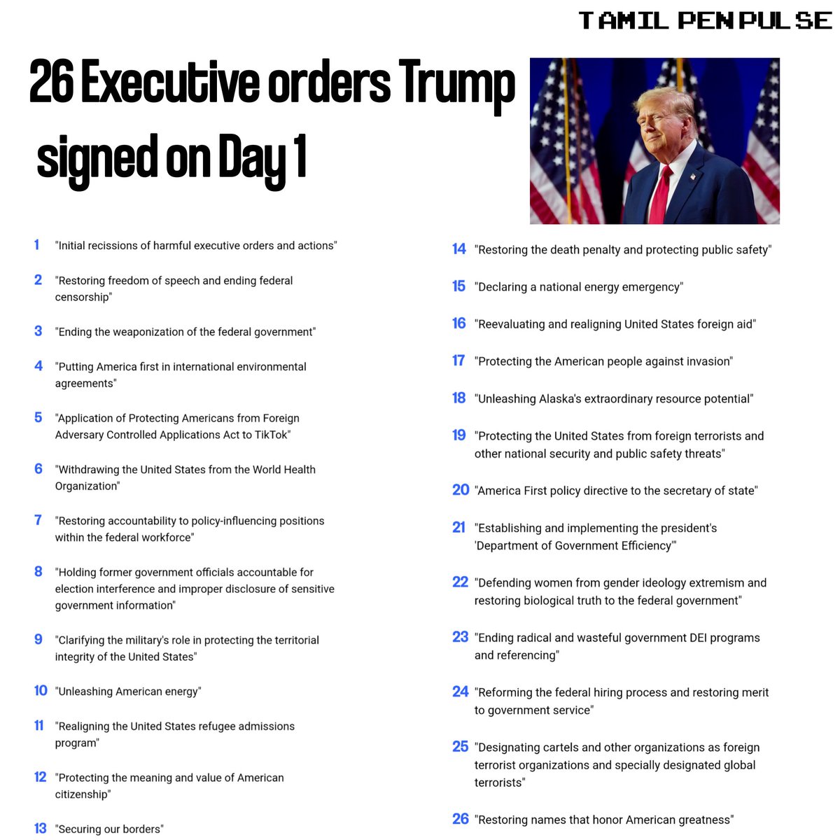 Tamil_Pen_Pulse's tweet photo. #DonaldTrump ~ Signed 26 Executive Orders On day 1 💥🫠Aiyaa Truumpeyyyy ! Inu Enalaaaa Panna Kaathurukaarooo 🤣🫠🥴🤐
.
.
#trump #donaldtrump #elonmusk #uspresidentialelection #donaldtrumpmemes #Donaldtrump2025 #trumpinauguration #DonaldTrumpInauguration https://t.co/5k5Git8nXl