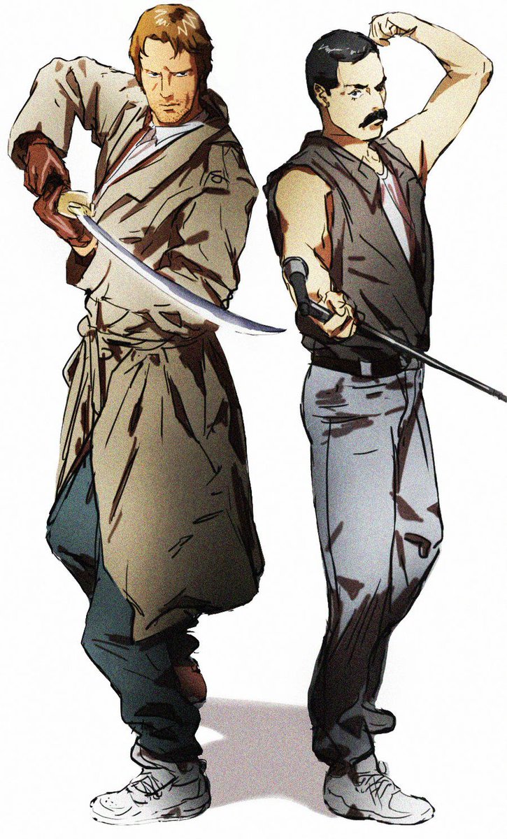 FlatCapDebugger's tweet photo. @TNACreative Gotta admit I loved it when this fanart of these Immortals in the style of Yoji Shinkawa showed up on my birthday. https://t.co/i1LG8wFAJZ

PS: I'm offing this account and sticking to Bluesky. https://t.co/u2ZR4ER1qM