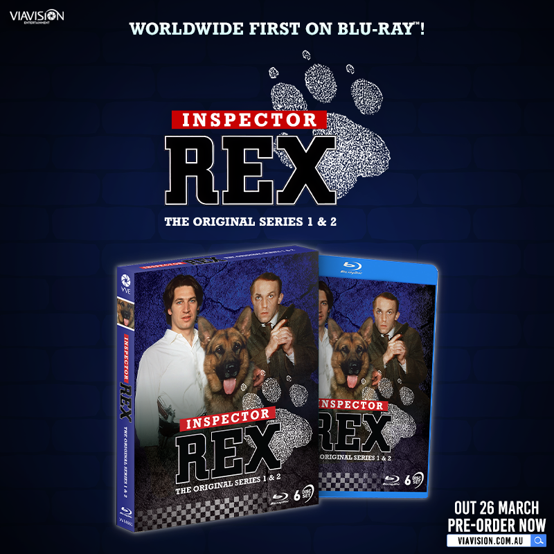viavisionent's tweet photo. INSPECTOR REX: The Original Series 1 & 2 (1994 - 1996) 🐾🚨
WORLDWIDE FIRST ON BLU-RAY!
All 29 episodes from seasons 1 & 2 make their worldwide Blu-ray debut in this collection, fully remastered in HD and appearing in widescreen for the first time on disc. https://t.co/vRMzbfnIjS