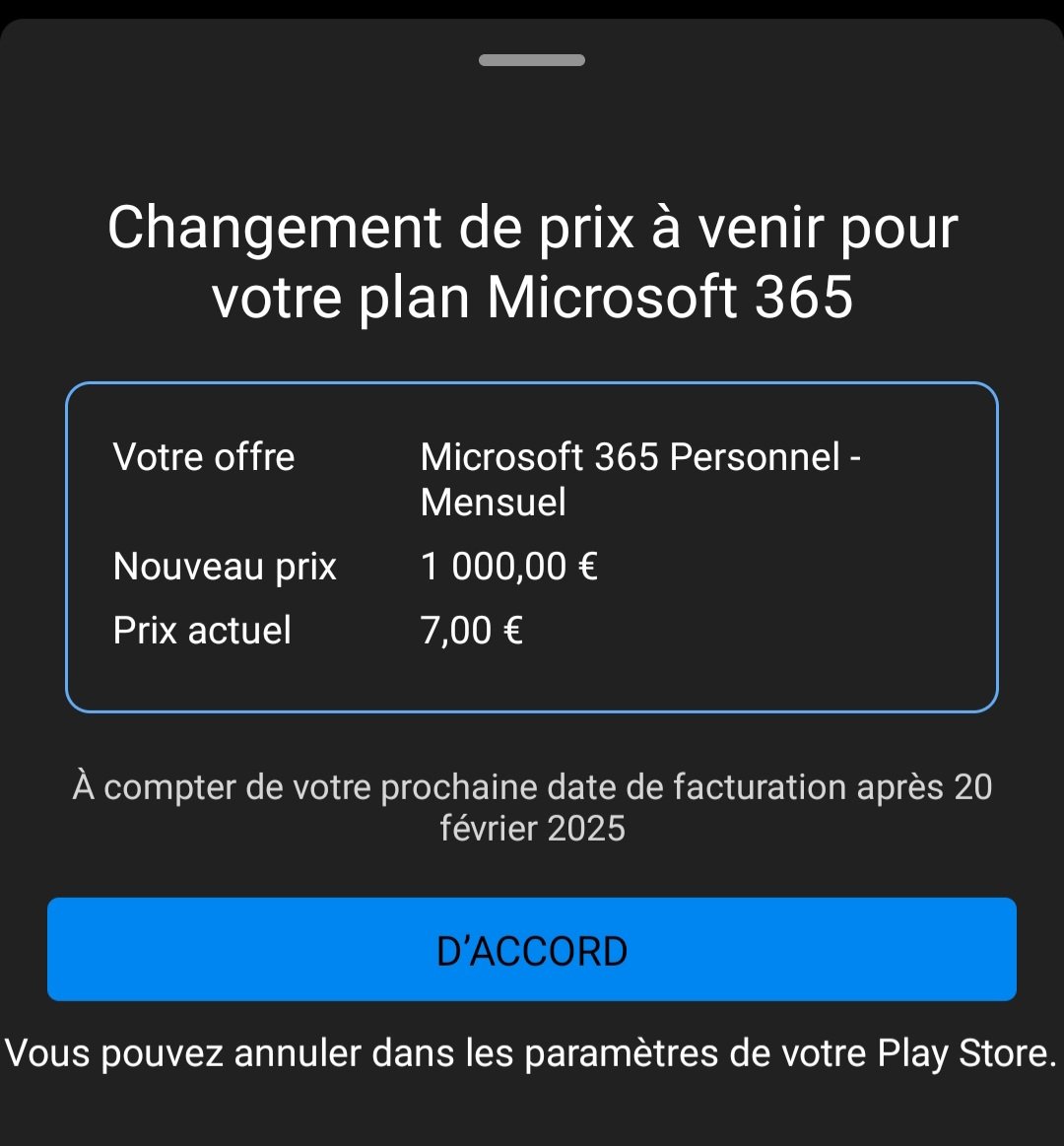 YGrandjean's tweet photo. .@Microsoft365 @microsoftfrance , en lançant OneDrive, voilà ce qui saffiche.
1000€ par mois au lieu de 7€?!? Comme ça ? Tranquille ? Ça n'aurait choqué personne de valider ça ??? https://t.co/QqyqBafhxu