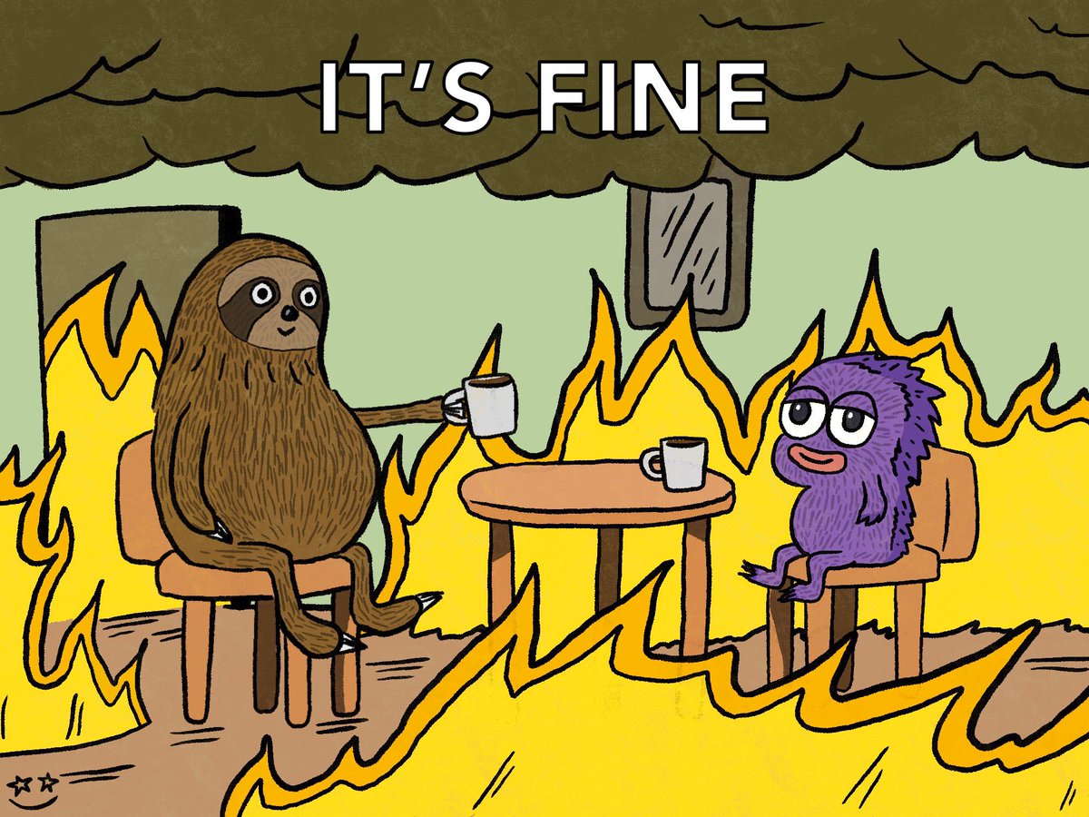 Just a normal day in crypto 😀🔥

<a href="/CelestineSloths/">CelestineSloths</a> 🦥 x <a href="/monadverse/">Monadverse ⨀</a> 🦔

It’s fine right???