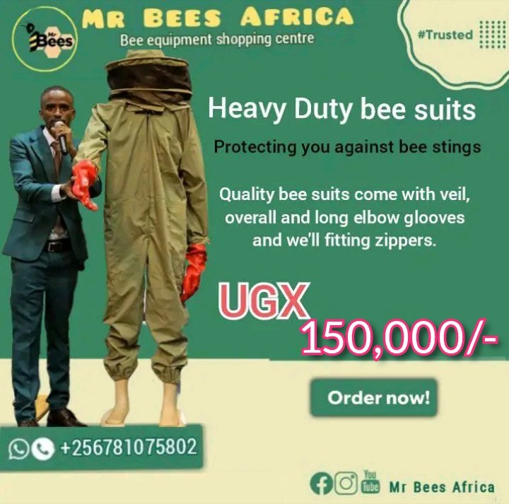 MrBeesAfrica's tweet image. Bee Protective Suits for Sale!
Full-body protection from bee stings
Durable, comfortable &amp;amp; reliable
Call/Text: 0781 075 802 for pricing
#BeeSuit #Beekeeping #BeeProtection