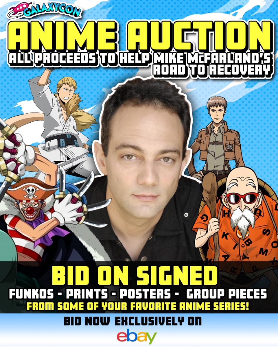 Everybody! <a href="/GalaxyConOnline/">GalaxyCon Virtual</a> is auctioning off a ton of merch this week &amp; next week to help raise money for Mike McFarland &amp; his recovery care. Shop for signed prints &amp; signed funko pops. 100% of all proceeds will be donated directly to Mike for his recovery. Link the comments.