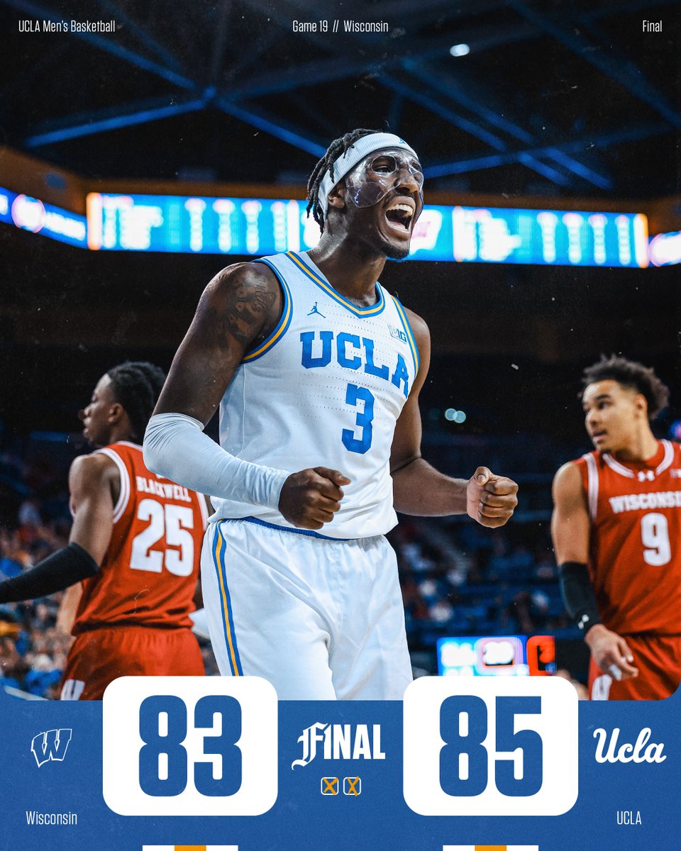 FINAL: UCLA 85, Wisconsin 83

#GoBruins