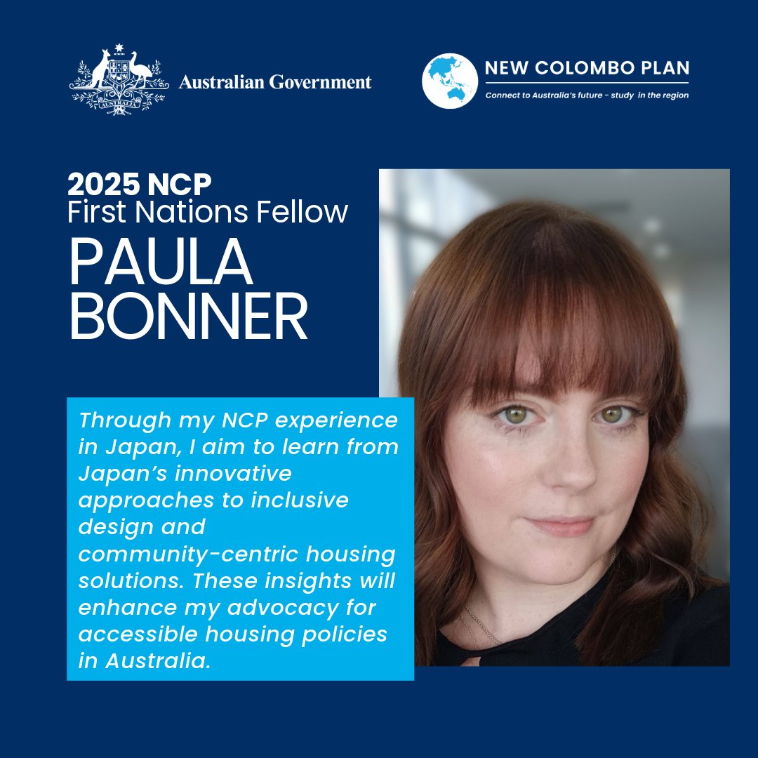 Introducing Paula Bonner, 2025 New Colombo Plan First Nations Fellow.

As a Bachelor of Design (Interior and Spatial Design) student at Griffith University, Paula is embracing the opportunity to study Language and Literature at Waseda University in Japan.