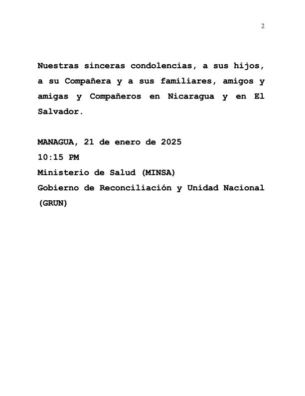 NoticieroHechos's tweet photo. #ULTIMAHORA El ministerio de salud de #Nicaragua confirmó el fallecimiento del expresidente @FunesCartagena. https://t.co/xbchvfI9Cz