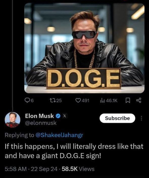 TOPDOGE007's tweet photo. Are we still keeping promises @ElonMusk? 🤪 https://t.co/D8pCFQPN8I