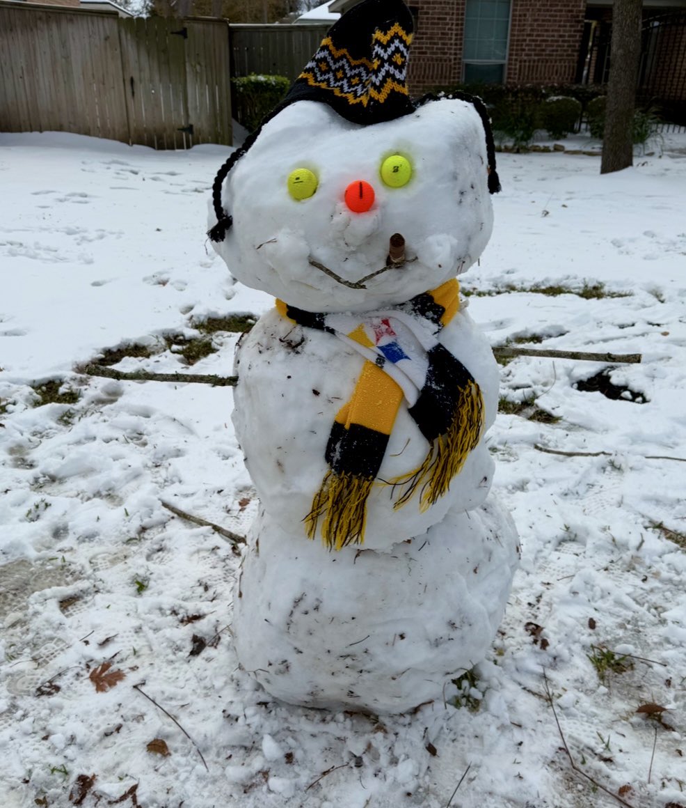 This guy shows up in south Texas of all places —- #sugarland #SnowMan