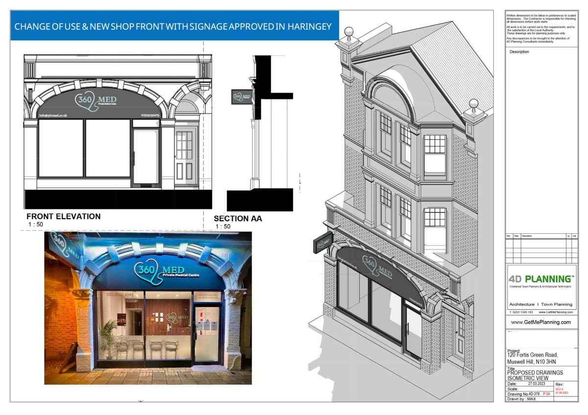 4DPlanning1's tweet photo. Change of use &amp; new shop front with signage approved in Haringey! Contact us for all your planning permissions requests! https://t.co/3h4LFECSwL