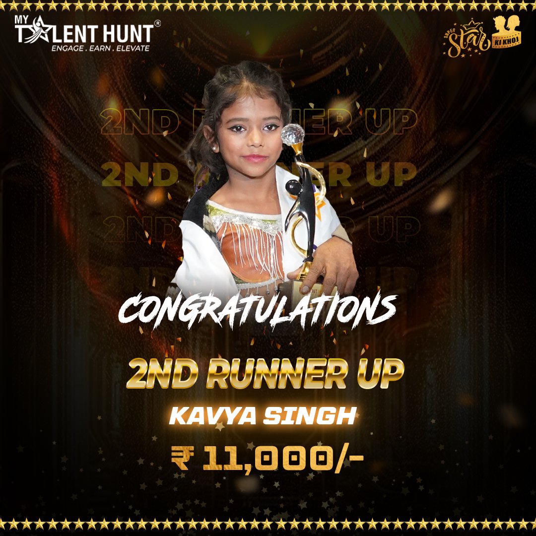Mytalenthunt_in's tweet photo. 🌟Big applause to Kavya Singh, our Dancing Competition 3rd-place winner! Your talent lit up the stage like a star! ✨💃
👉Big Winning Prize:-Rs.11000/-
#MyTalentHuntApp #ShowYourTalent #TalentPlatform #GrandEvent #SuperStarKiKhoj #DanceChampion #DanceLegend #Winner https://t.co/o1gyZW65LH
