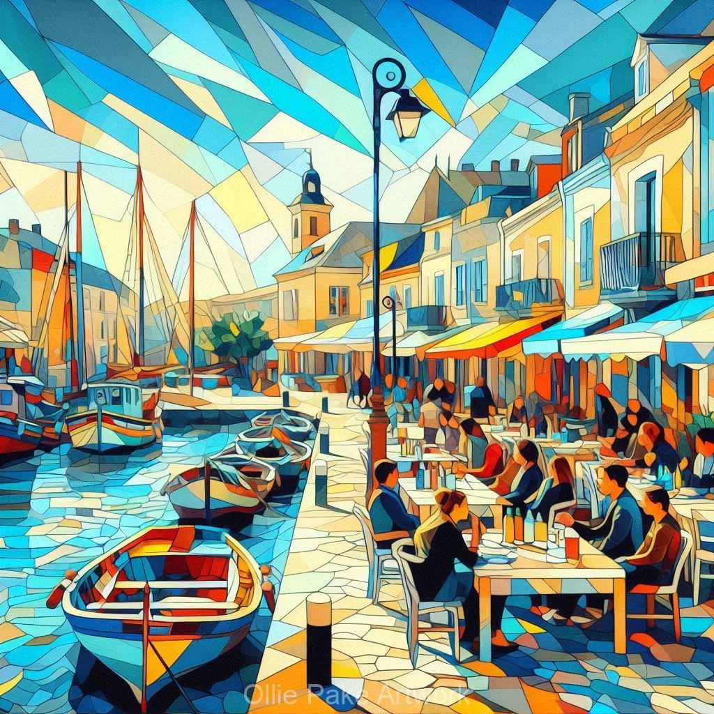 OlliePake's tweet photo. Fishermen mended nets on the quay, while the scent of grilled seafood wafted from colorful restaurants lining the harbor.

 Laughter and the clinking of glasses filled the air as tourists and locals alike savored the sun-drenched afternoon. https://t.co/Cjq7X63Ykw