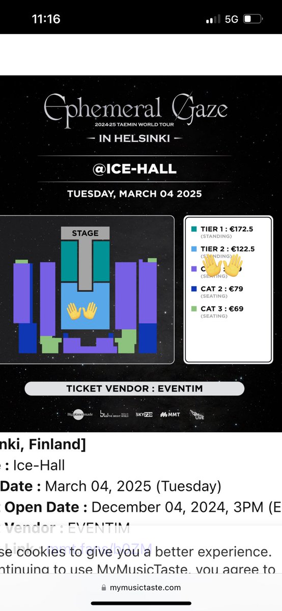 bstbstbstb's tweet photo. Hey guys! I'm currently selling my cat2 ticket for Taemin in Helsinki! #Ephemeral_Gaze #TAEMIN https://t.co/4Su5OT845i