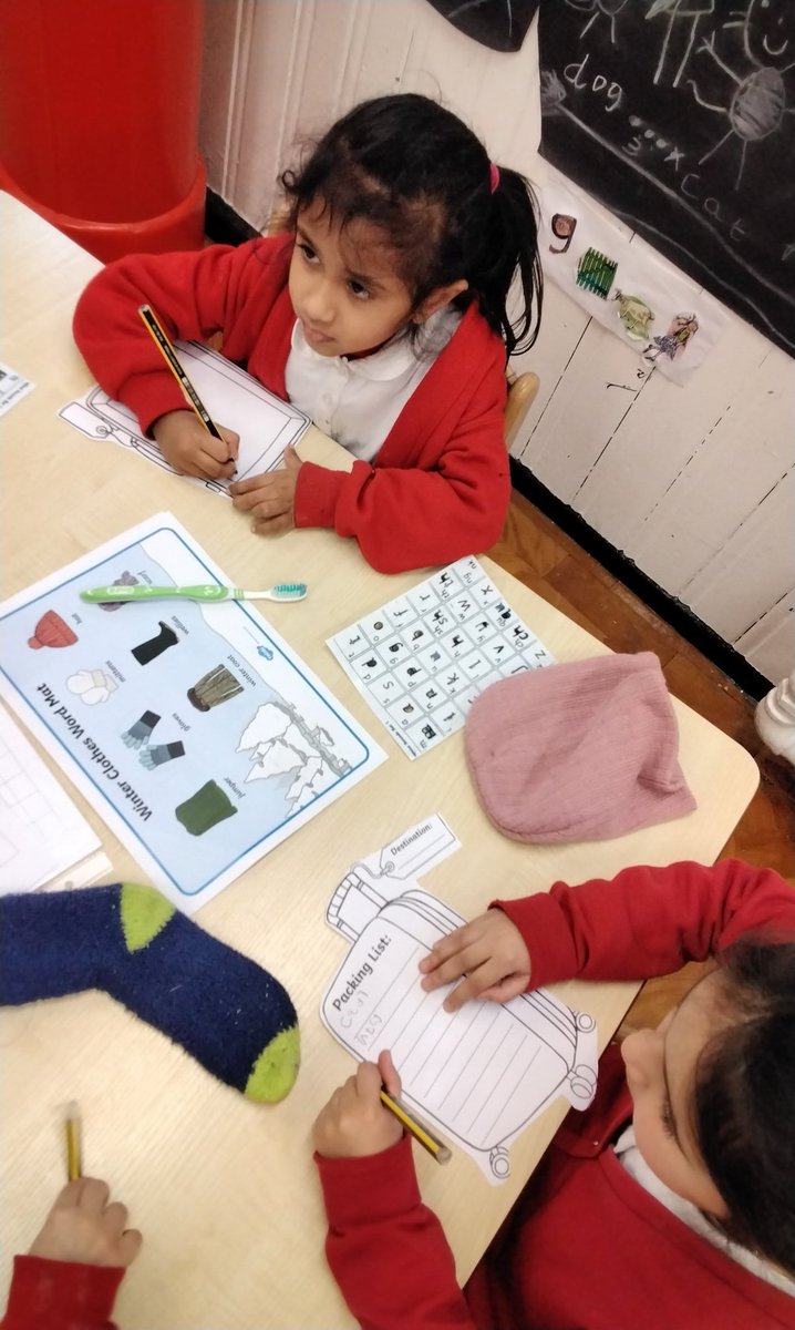 MarlboroughPrim's tweet image. I think we  are going somewhere cold.... Where do you think we are going? #ReceptionWriting #EYFSWriting #LostandFound