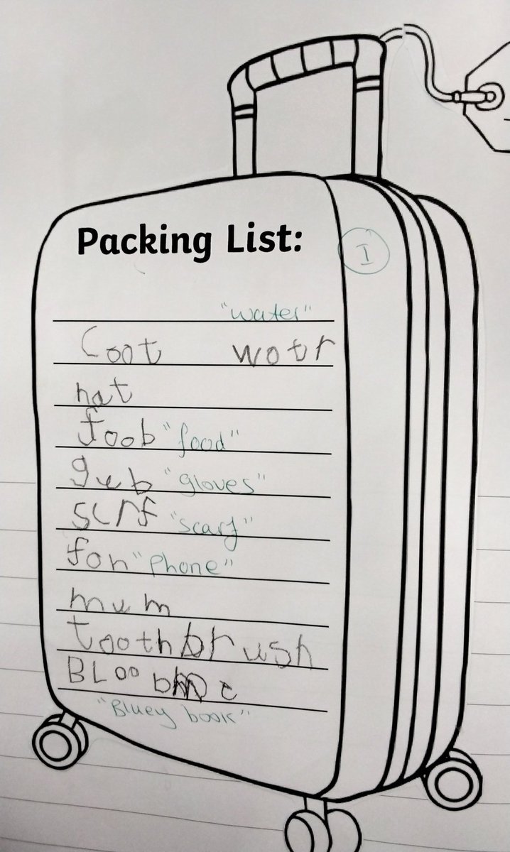 MarlboroughPrim's tweet image. I think we  are going somewhere cold.... Where do you think we are going? #ReceptionWriting #EYFSWriting #LostandFound