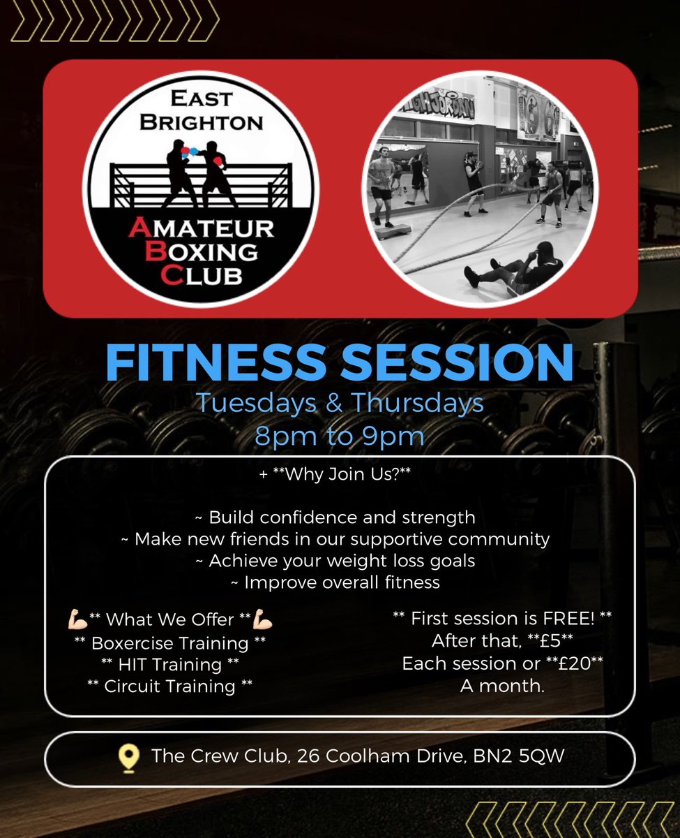 Do you want to kickstart your fitness journey? If so, why not pop down to East Brighton ABC and give our fitness sessions a go! Work up a sweat while increasing your stamina and strength in a fun and motivating environment. Our sessions include a variety of engaging activities.