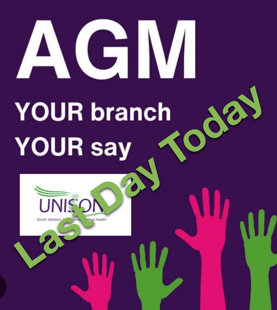 Today is the last day to get your nominations in for the AGM in March. 🚑