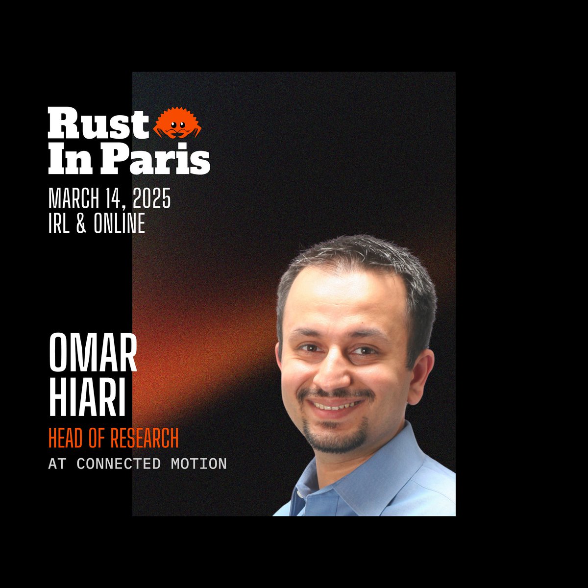 Rust In Paris 🦀 Conf -by- Xperhub (@xperhub) on Twitter photo We are excited to announce that <a href="/Omar_Hiari/">Omar.unwrap();</a> , Head of research at Connected Motion, will be speaking at Rust in Paris, March 14, 2025 in Paris.
📣 Don’t miss the chance to learn from Omar’s expertise with Rust
🎟️ Get your ticket now
👉 ti.to/xperhub/rust-i… We are excited to announce that <a href="/Omar_Hiari/">Omar.unwrap();</a> , Head of research at Connected Motion, will be speaking at Rust in Paris, March 14, 2025 in Paris.
📣 Don’t miss the chance to learn from Omar’s expertise with Rust
🎟️ Get your ticket now
👉 ti.to/xperhub/rust-i…