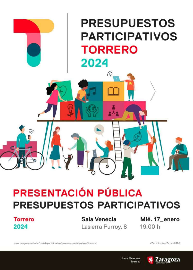 El miércoles 22 de enero a las 19 horas la Junta de Distrito de Torrero presentará en la Sala Venecia (calle Lasierra Purroy, 8) los Presupuestos Participativos Torrero 2025.

vecinoslapaz.org/presentacion-d…