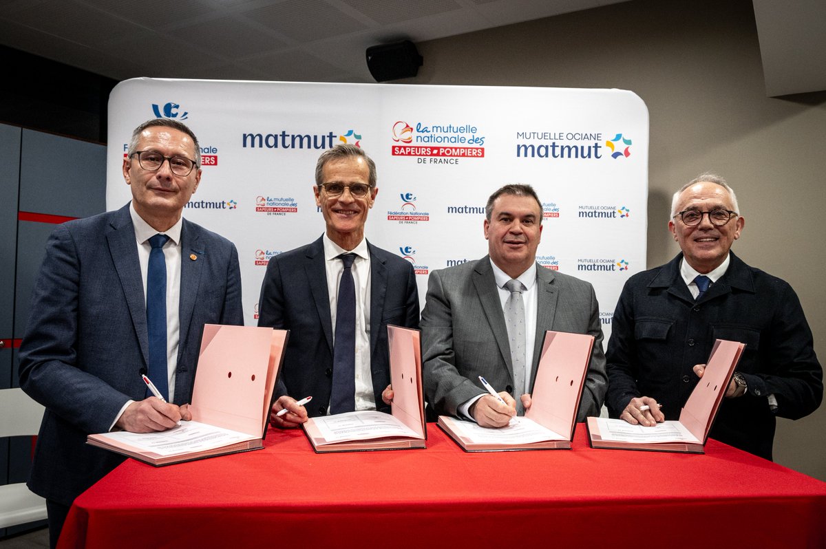 Le Groupe Matmut, la Mutuelle Nationale des Sapeurs-Pompiers de France &amp; la Fédération Nationale des Sapeurs-Pompiers de France s’engagent dans un partenariat structurant
➡️ Développer l’activité de la MNSPF, lancer de nouvelles offres en assurance #santé et en #prévoyance👍