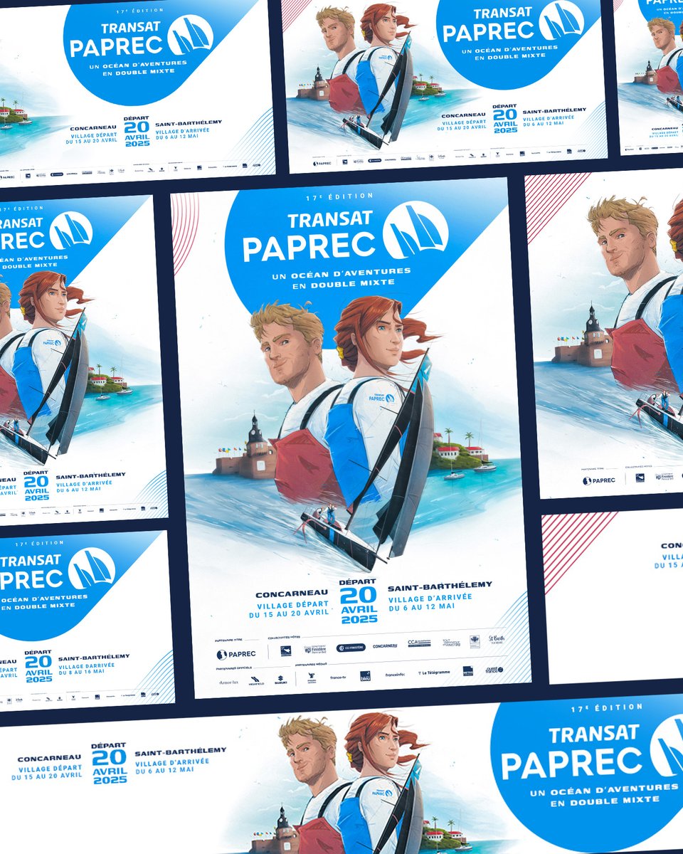 The official poster of the Transat Paprec ❤️💙

Thrilled to have played a part in this historical sailing event, with the creation and the illustration of the officiel poster for the 2025 edition, organised by OC Sport.

Thanks to the team at OC Sport for their trust 🙏