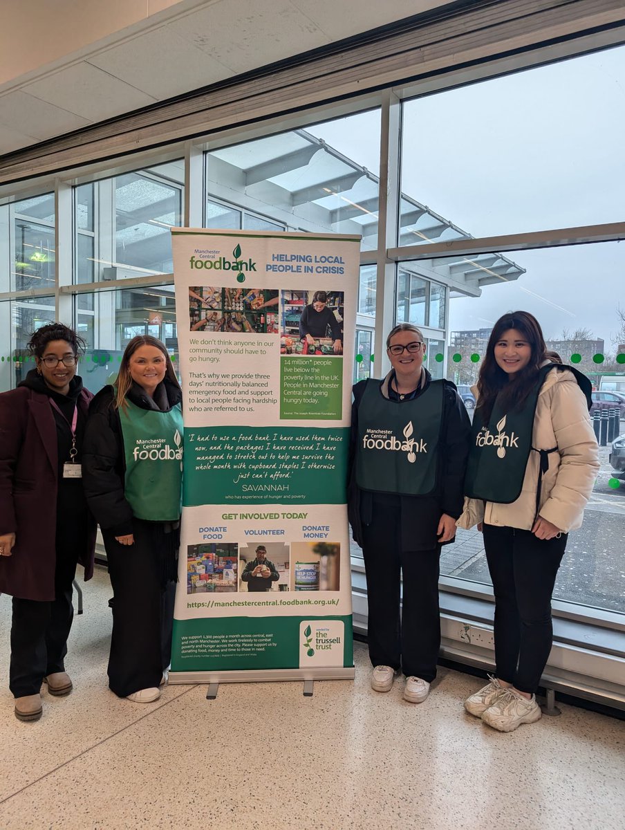 We want to say a huge thank you to ASDA Eastlands for inviting us to do a donation drive on Friday! 🛒

The 420kg we collected will mean over 500 meals for people visiting our foodbank. 🍴

Thanks to the volunteers who staffed our stall all day, and everyone who donated! 💚