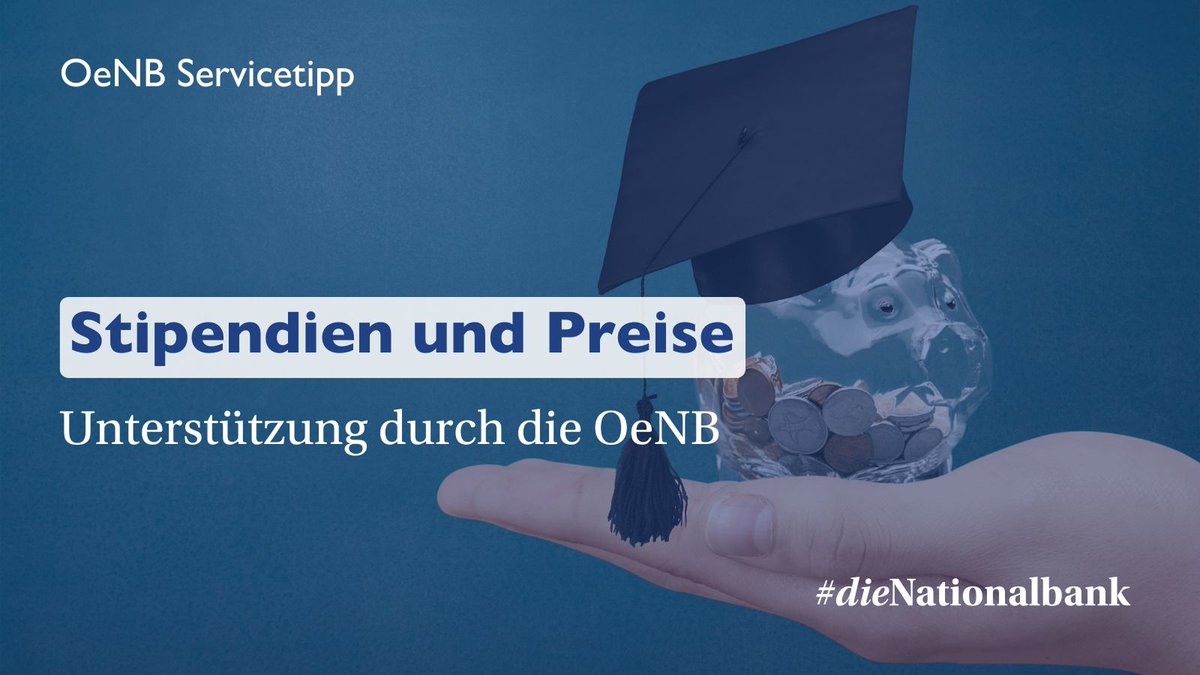 OeNB (@oenb) on Twitter photo Gewusst?
#DieNationalbank vergibt Stipendien und Preise, um junge Wissenschaftler:innen auf den verschiedensten ökonomischen Sachgebieten zu unterstützen & die #Forschung zu fördern. 👨‍🎓💶
👉 Mehr dazu: bit.ly/4hoFjsQ
<a href="/univienna_econ/">Economics Department, University of Vienna</a> <a href="/IHS_Vienna/">IHS</a>
#OeNB #Service Gewusst?
#DieNationalbank vergibt Stipendien und Preise, um junge Wissenschaftler:innen auf den verschiedensten ökonomischen Sachgebieten zu unterstützen & die #Forschung zu fördern. 👨‍🎓💶
👉 Mehr dazu: bit.ly/4hoFjsQ
<a href="/univienna_econ/">Economics Department, University of Vienna</a> <a href="/IHS_Vienna/">IHS</a>
#OeNB #Service