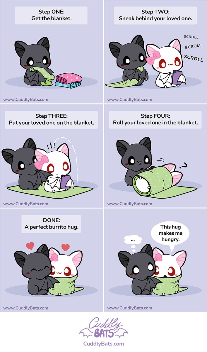 CuddlyBats's tweet photo. 4 steps 🥰 ©Cuddly Bats 🦇 #bats #cutebats #Iloveyou #perfecthug #couplecomic #relationshipgoals https://t.co/JlcHeUpqMZ
