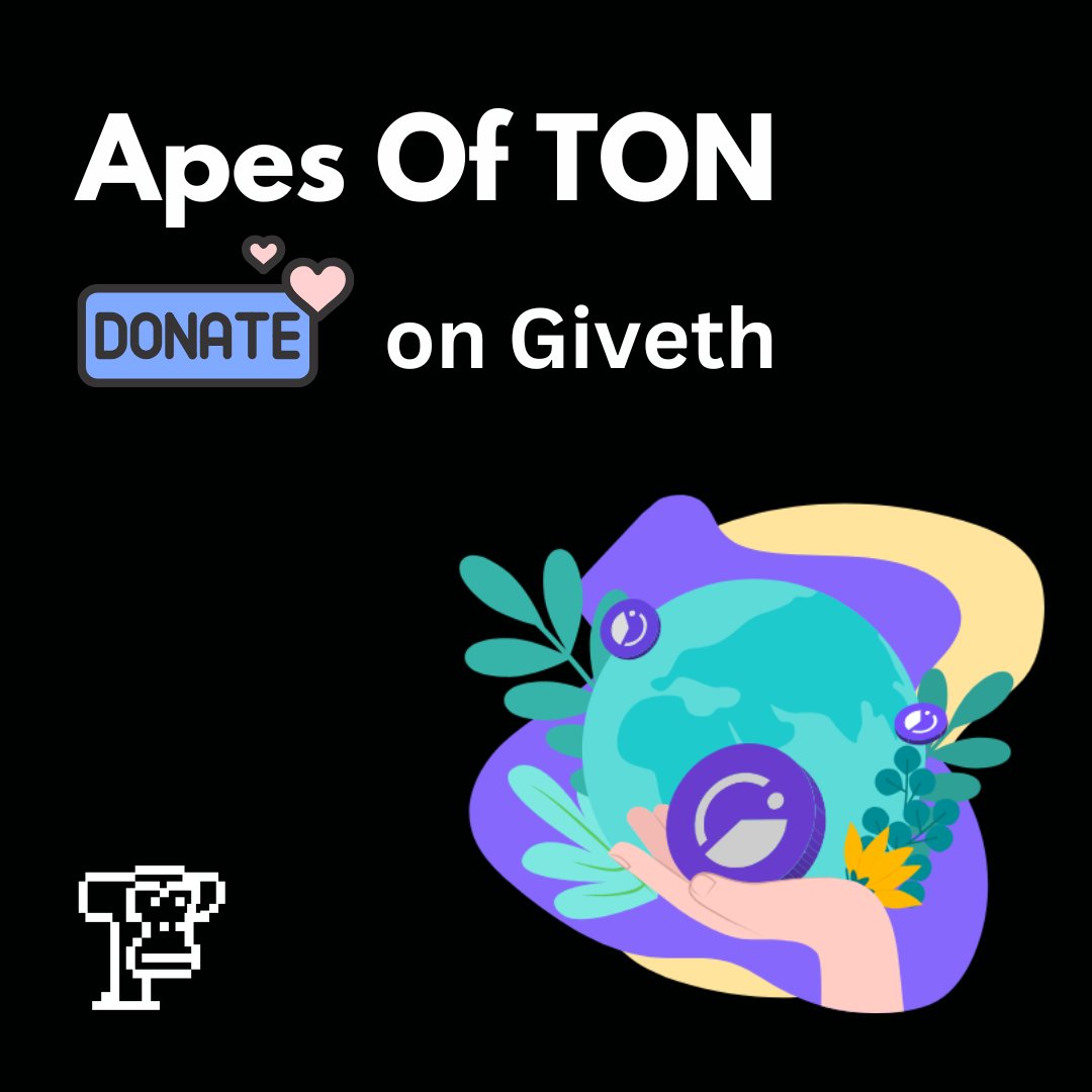 Apes of TON on Giveth: Let’s Build Together! 🔥
👉 Donate: giveth.io/project/apes-o…

💎 Your donation fuels innovation! Help us create:
✅ Interactive Telegram Mini-Apps 🕹️
✅ The $APES token with community-driven value 💰
✅ A global network of crypto enthusiasts 🌍

Every