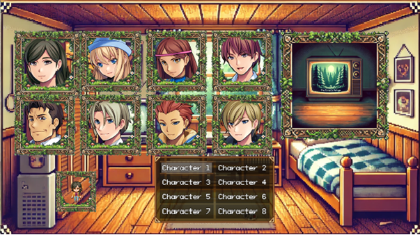 EmptyTeapotLtd's tweet photo. Check out the Character Selection Screen in 8-Bit Forest! 🌲✨ Customize your protagonist from the start for a personal journey! Which character would you play as? 🤔🎮 #GameDev #IndieDev #RPG https://t.co/T0HVQsqKSl