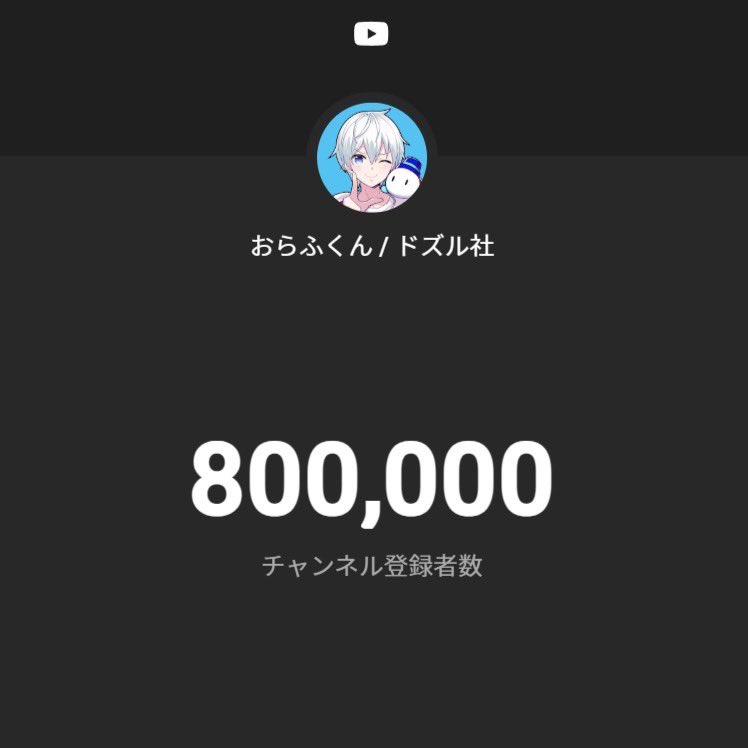 YouTube 80万人ありがとう！！！ これからも頑張るぞ〜✊☃️