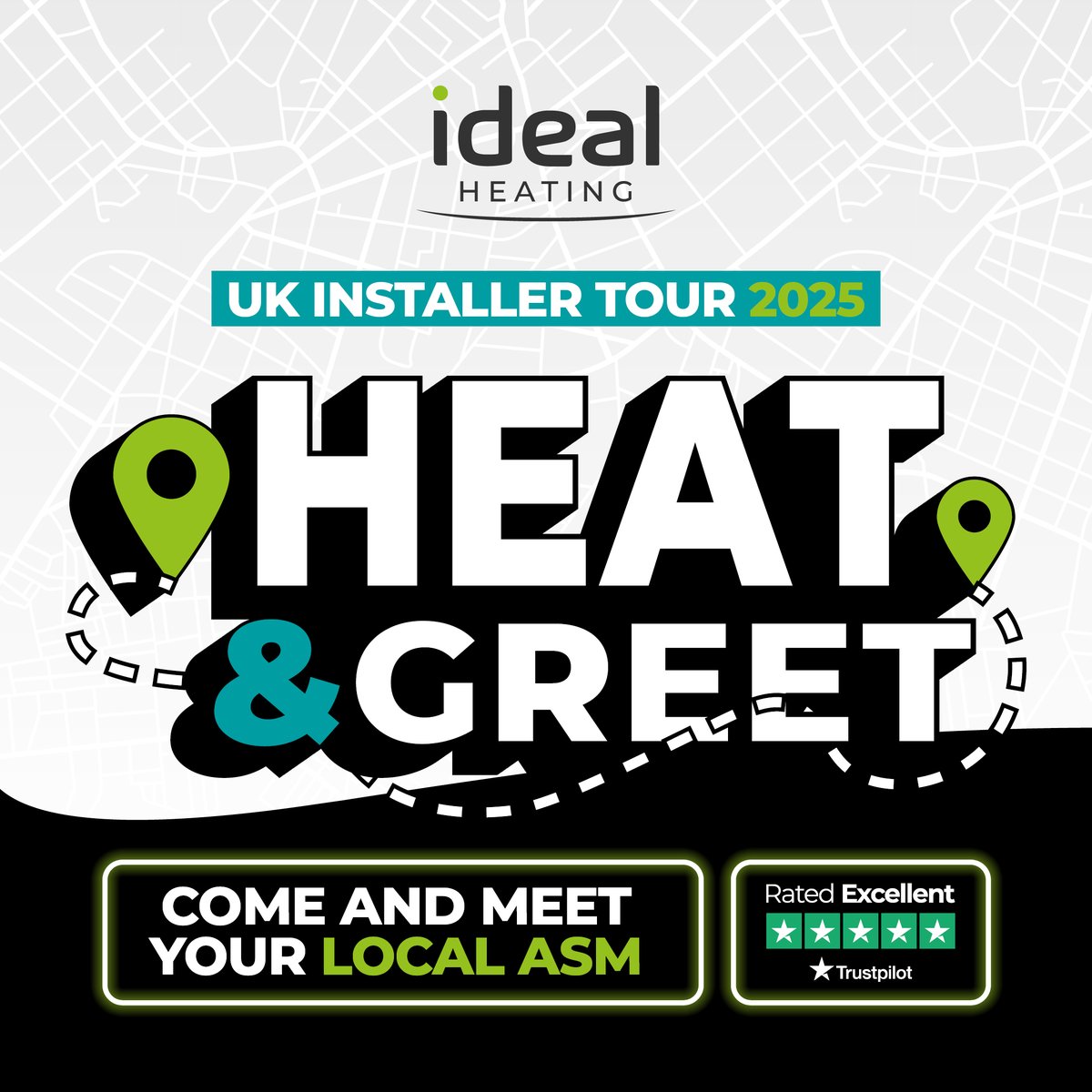 Heat &amp; Greet is back for 2025! 🚚🎉

✅ Speak with our experts 
✅ Find out all about our current promotions 
✅ Take part in our ‘Spin to Win’ giveaway

Find your nearest event: idealheating.com/roadshow 

#IdealHeating #HeatAndGreet