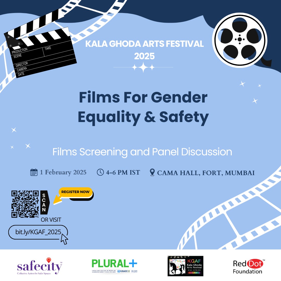 🎥✨Join us at <a href="/kgafest/">Kala Ghoda Arts Fest</a> 2025 for Films for Gender Equality &amp; Safety!

🗓1 Feb 2025 |⏰4–6 PM |📍Cama Hall, Mumbai

🎬Watch films from the <a href="/Pluralplus/">PLURAL+ Youth Video Festival</a> Film Festival followed by a panel discussion with filmmakers, youth &amp; activists.

👉RSVP: bit.ly/KGAF_2025

#KGAF2025