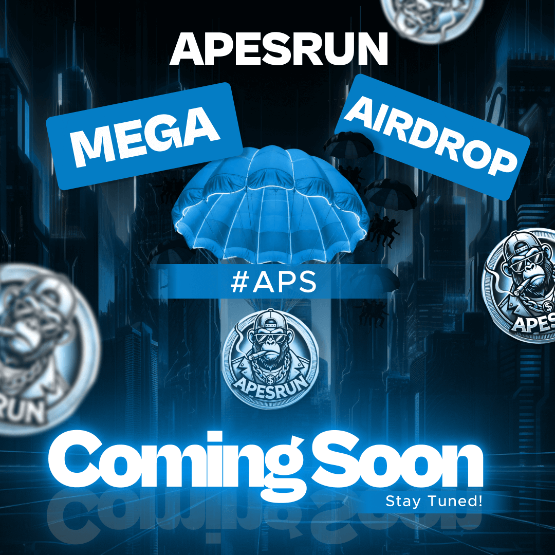 ApesRun_'s tweet photo. Apesrun Mega Airdrop Coming Soon! 
Get ready for a chance to win big! 
✅ Shake-to-gain  
✅ APS Token as rewards 
✅ Huge prizes up for grabs!

Stay tuned for all the details! https://t.co/eW4IuFIOh1
#Apesrun #megaairdrop #APS #CryptoAirdrop #taptoearn #blockchain #Airdrop https://t.co/96uK2e0U3C