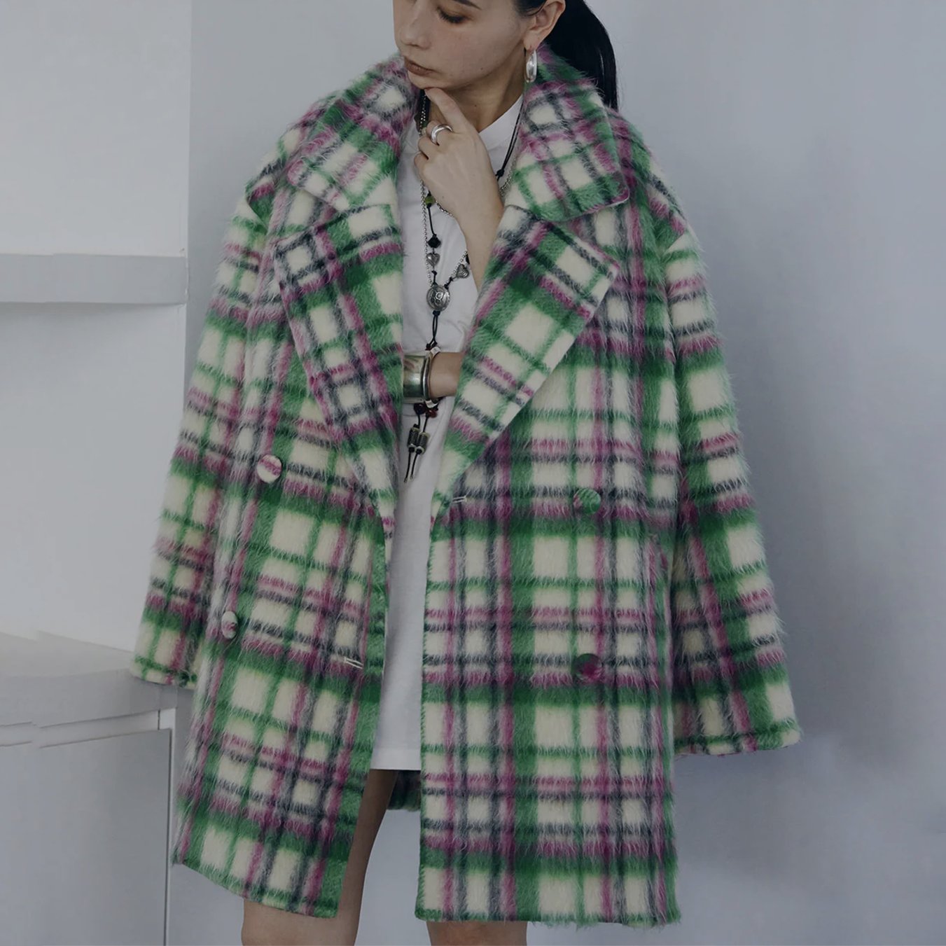 佐藤栞里　カシミアコート　チェックコート　lifewithfrnwers Fashion Express on X: 