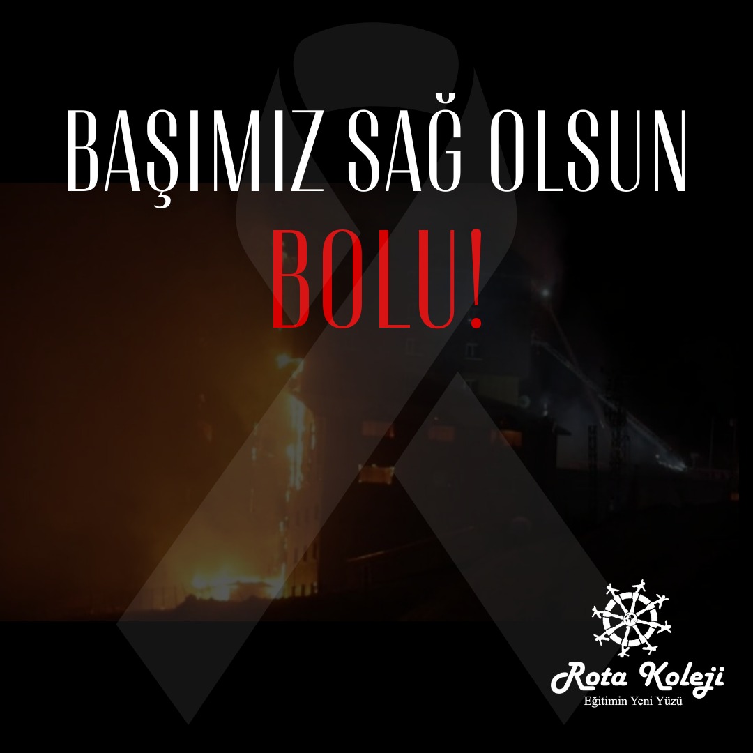 Bolu Kartalkaya'da ki otelde çıkan yangında hayatını kaybedenlere Allah'tan rahmet, yakınlarına başsağlığı ve yaralılara acil şifalar dileriz.