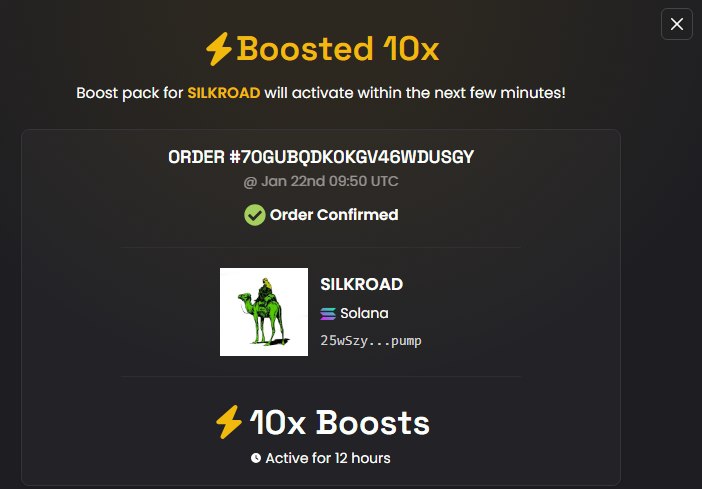 SilkRoadSolana_'s tweet image. 10x boosted! more boost soon

#SOLANA #PUMPFUN