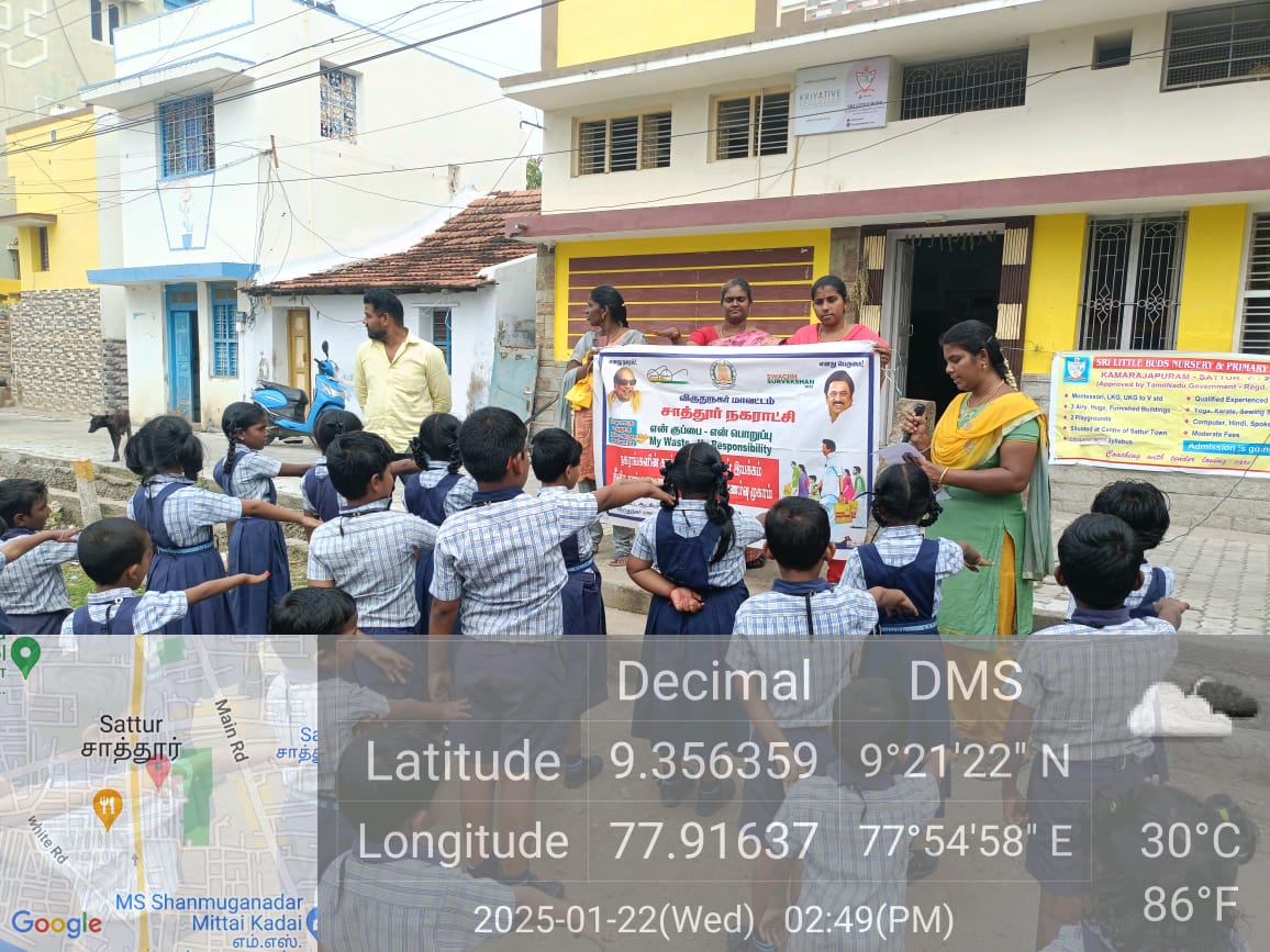 COMMISSIONERS03's tweet photo. PMCC- Single Use Plastics &amp; Solid Waste Management Awareness at Little Buds Primary School, Sattur.
#SwachhSurvekshan2024 #SayNotoSUP 
#GarbageFreeCities @KN_NEHRU
@MoHUA_India  @MawsTamilnadu
@Secretary_MoHUA
@RoopaMishra77
@SwachhBharatGov
@sbmrdmanellai
@VNRCollector https://t.co/wOp8YWBaOq
