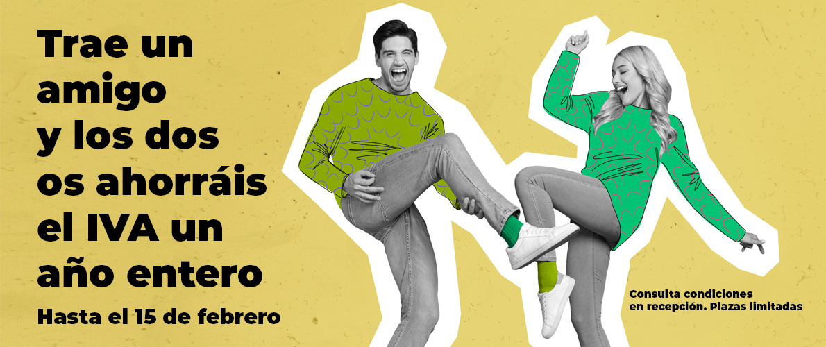 ¡Vuelve la promoción amigo a Supera! No te pierdas esta oportunidad de disfrutar de la mejor promoción: un año entero sin pagar el el IVA si traes un amigo al centro y se abona. Para los dos. Consulta condiciones en la recepción. Plazas limitadas. 😉

centrosupera.com/noticia/si-tra…