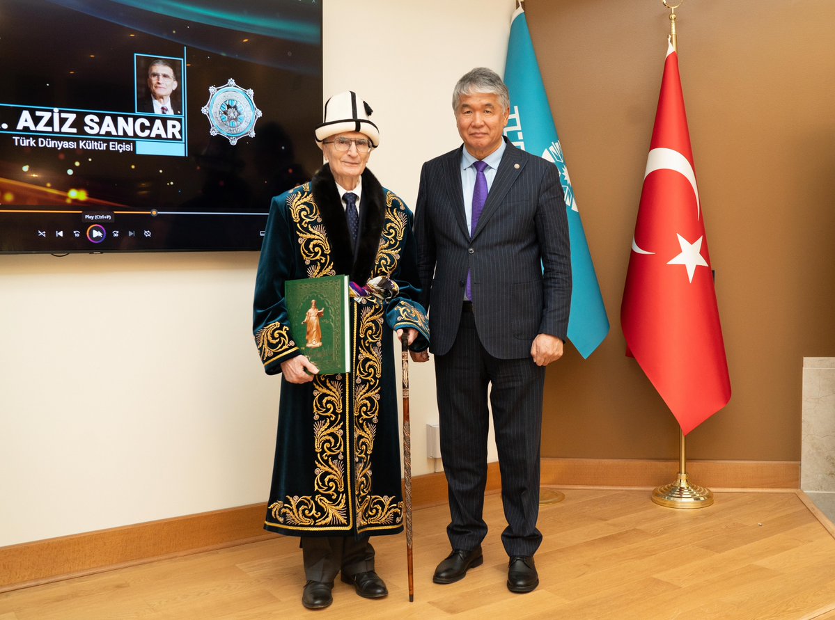 Aziz Sancar’a" Türk Dünyası Kültür Elçisi" ünvanı verildi.

trtavaz.com.tr/haber/tur/avra…