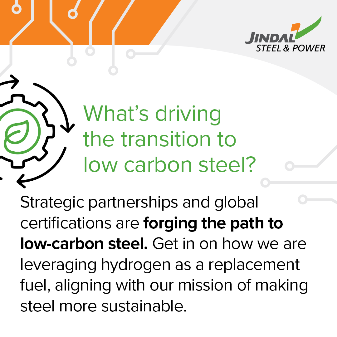 JindalSteel_In's tweet photo. Industries are evolving, taking mindful steps towards environmental responsibility, and we’re ready for it. We are unveiling a fresh approach to sustainable processes at #JSPTechCatalyst, shaping the future with the #SteelOfIndia. https://t.co/w290lKOkpR