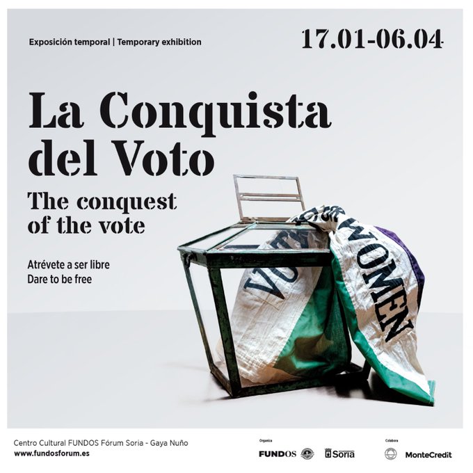 Cultura Castilla y León (@culturacyl) on Twitter photo 'La conquista del voto' puede visitarse en el Centro Cultural Gaya Nuño #Soria. Entre las más de 70 piezas expuestas destaca la urna en la que votaron las mujeres por primera vez en España en 1933 <a href="/Ayto_Soria/">Ayuntamiento de Soria</a> <a href="/fundoscyl/">FUNDOS</a> <a href="/montecredit/">MonteCredit</a>. 'La conquista del voto' puede visitarse en el Centro Cultural Gaya Nuño #Soria. Entre las más de 70 piezas expuestas destaca la urna en la que votaron las mujeres por primera vez en España en 1933 <a href="/Ayto_Soria/">Ayuntamiento de Soria</a> <a href="/fundoscyl/">FUNDOS</a> <a href="/montecredit/">MonteCredit</a>.